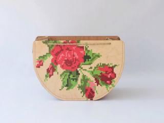 Nr.9 Trandafir WoodBag pentru picnic – coș pentru produse