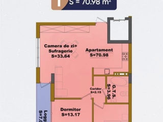 Apartament cu 2 camere, 71 m², Centru, Orhei foto 17