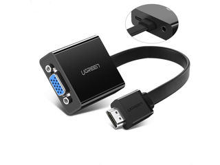 Convertor UGREEN HDMI la VGA + jack 3.5mm, 30 cm (Alb) foto 5