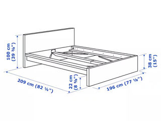 Pat Ikea Malm 180x200 /Livrare în toată Moldova/ Credit 0% foto 5