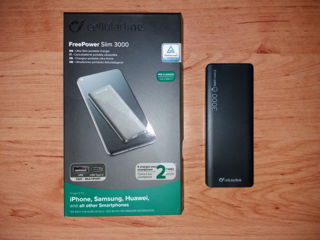 Power bank Cellular line, ultra slim, качественный, легкий и очень компактный foto 1