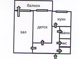 Продаю 2-х комнатную квартиру. Se vinde ap.2 odăi. foto 7