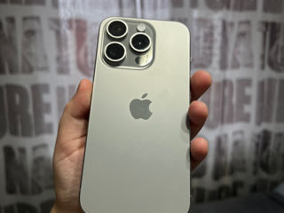 iPhone 15 Pro Natural Titan 128Gb stare ca nou, cu cutie și acte