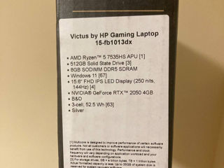 Vând HP Victus Gaming 15-fb1013dx - Nou, Nedesigilat AMD Ryzen 5 7535HS foto 4