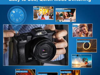 Cameră digitală 5K  zoom digital 48MP 16X cu card SD 32G foto 6