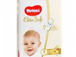 Huggies Scutece Elite Soft 3, 5-9 Kg, 80 Buc. foto 1