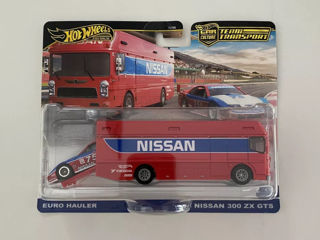 Hot Wheels Premium '94 Nissan 300 ZX GTS & Euro Hauler