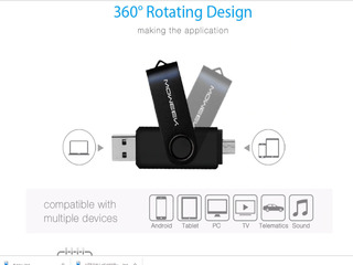 32GB OTG USB 2.0 Flash Drive 2 в 1 foto 4