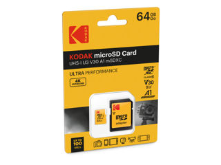 135 lei - MicroSD Kodak 64Gb, Speed U3, class 10, 4K, 100Mb/sec, 32Gb Somnambulist 32Gb - 75 lei. foto 2