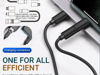 Hoco Telefon multifuncțional Hoco cablu de încărcare rapidă tip C Adaptor cablu micro USB foto 6