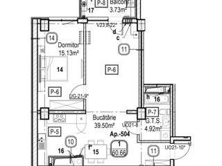 Apartament cu 1 cameră, 61 m², Râșcani, Chișinău foto 2