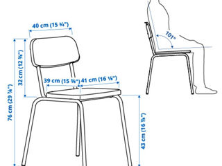 Scaun cu design simplu pentru cafenele IKEA foto 3