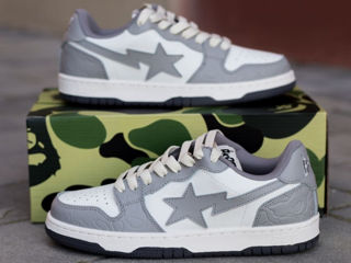 A Bathing Ape Bape Sk8 Sta Grey/White Unisex foto 2