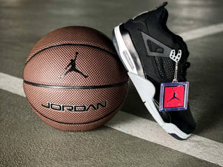 Nike Air Jordan 4 Retro Black Canvas Unisex foto 2