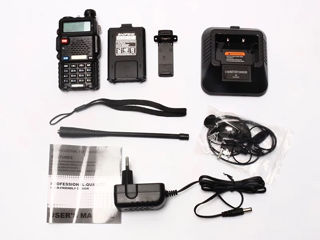 Statie Radio Walkie Talkie Baofeng UV-5R Dual Band Transceiver Inclus Casti cu microfon. (noi) foto 8