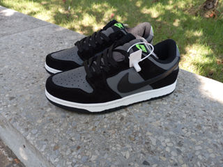 Nike air Dunk  black grey  sure negre  din piele natural