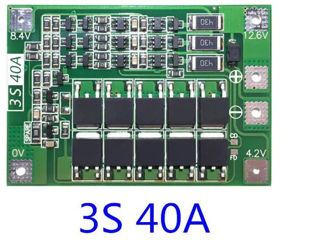 Controler BMS 3S 40A cu placa de protectie la echilibrare foto 2