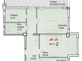 Apartament cu 2 camere, 89 m², Centru, Orhei foto 2
