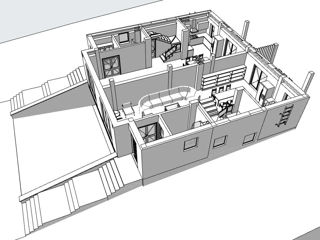 Casă de locuit individuală cu 3 niveluri / S+P+E / proiecte / arhitecți / renovări / 3D foto 7