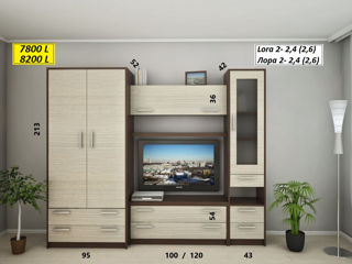 Credit ! Living.Mobila dulapuri.LDSP.Fabrica de mobilă.Стенки-ливинг из ЛДСП.Меб фабрика foto 10