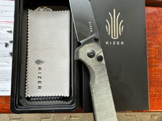Нож Kizer Begleiter XL, Micarta - высокоуглеродистая сталь154CM / на керамических подшипниках фото 0