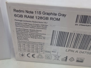 Redmi Note 11s  6 Ram 128Gb telefonul esti 10/10 husa incarcator totul e in complect. foto 2