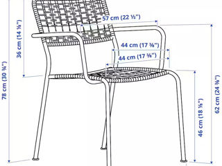 Scaun de grădină cu brațe IKEA Lacko /Livrare în toată Moldova/ Credit 0% foto 2