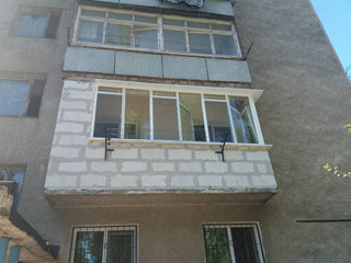 Расширение балконов, лоджий, кладка из газоблоков газобетона. Renovarea și extinderea balcoanelor foto 2