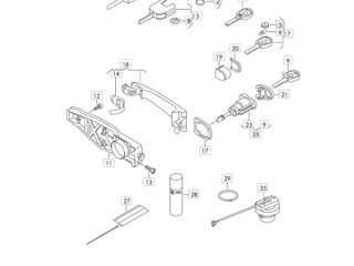 Комплект личинок и 2 ключа Volkswagen