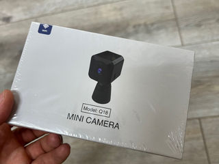 Wi-Fi Mini Camera Q18 4K Мини камера безопасности наблюдения с приложением для телефона HD foto 1