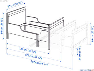 Pat extensibil sundvik ikea pentru copii foto 2