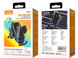 Suport auto Jokade cu incarcare wireless 15W foto 7