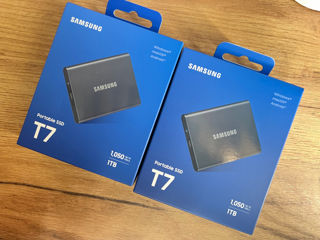 Samsung T7 1TB, Portable SSD, New 2024 up to 1050MB/s, USB 3.2 Gen2. Cutie sigilata.