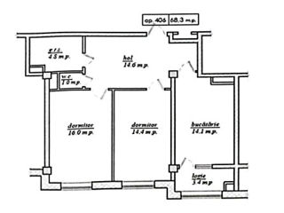 2-rm apt., 68 м², 4/9 fl.