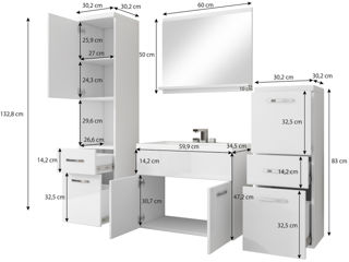 Set mobilă de baie la preț accesibil foto 3