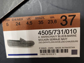 Vind mocasini din piele întoarsă, marca Zara, pentru băieți . foto 4