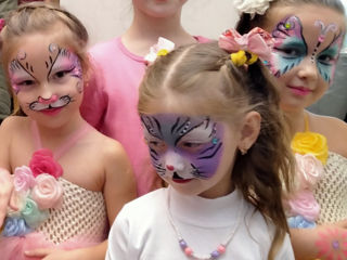 Pictez copii la diferite evenimente. Бодиарт на лице. Аквагрим. Face painting. Desene pe față. foto 9