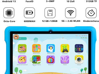 Планшет AOCWEI X700 Tablet 10 Android 13 Tablet for Children, 12GB RAM + 128GB ROM, foto 5