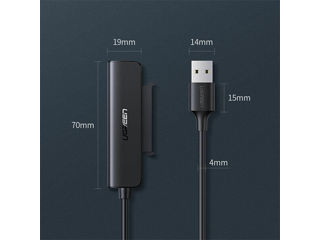Ugreen SATA Converter USB-A to 2.5 Inch HDD/SSD SATA 7+15 pini, Negru foto 8