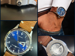 Junkers J1 Pilot 40mm Наручные часы из Германии механика DE 499€ Swiss Watch Ceas de mana Breitling фото 1