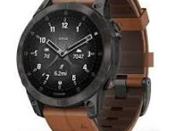 Epix 2, 47mm, Titanium Sapphire, cu curea de piele cafenie , garantie oficiala