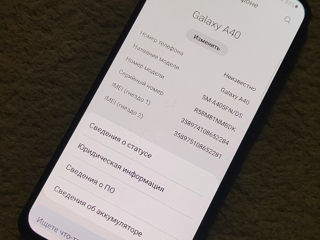 Продам Samsung Galaxy A40 64/4 телефон полностью рабочий батарея держит долга састаяние на фото foto 3