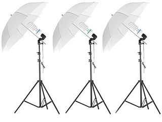 Set de iluminat studio Massa 3x x 125w = 1800w + Trepied + Umbrela, Tip 1 foto 1