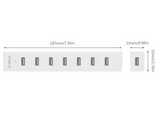 USB HUB 7-Port (концентратор / разветвитель USB черный) foto 3