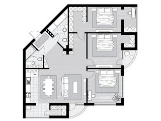 Apartament cu 3 camere și salon+bucătărie, 123 m.p. - Botanica foto 2