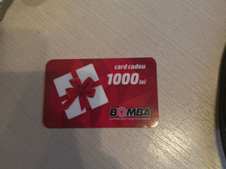 Vand card cadou bomba 1000 lei