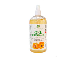 Gel igienizant pentru mâini cu extract de Gălbenele 500ml (70% Alcool) foto 1