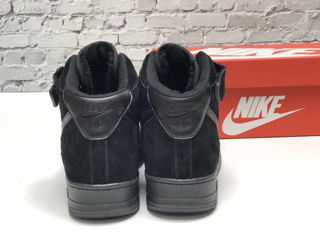 Nike Air Force 1 High Suede Black cu blana / с мехом foto 7