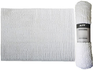 Коврик Для Ванной Комнаты 60X90Cm Msv Chenille Бел, Микрофиб