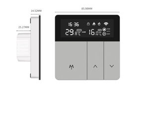 Termostat inteligent Tuya cu Wi-Fi și control prin aplicație foto 2